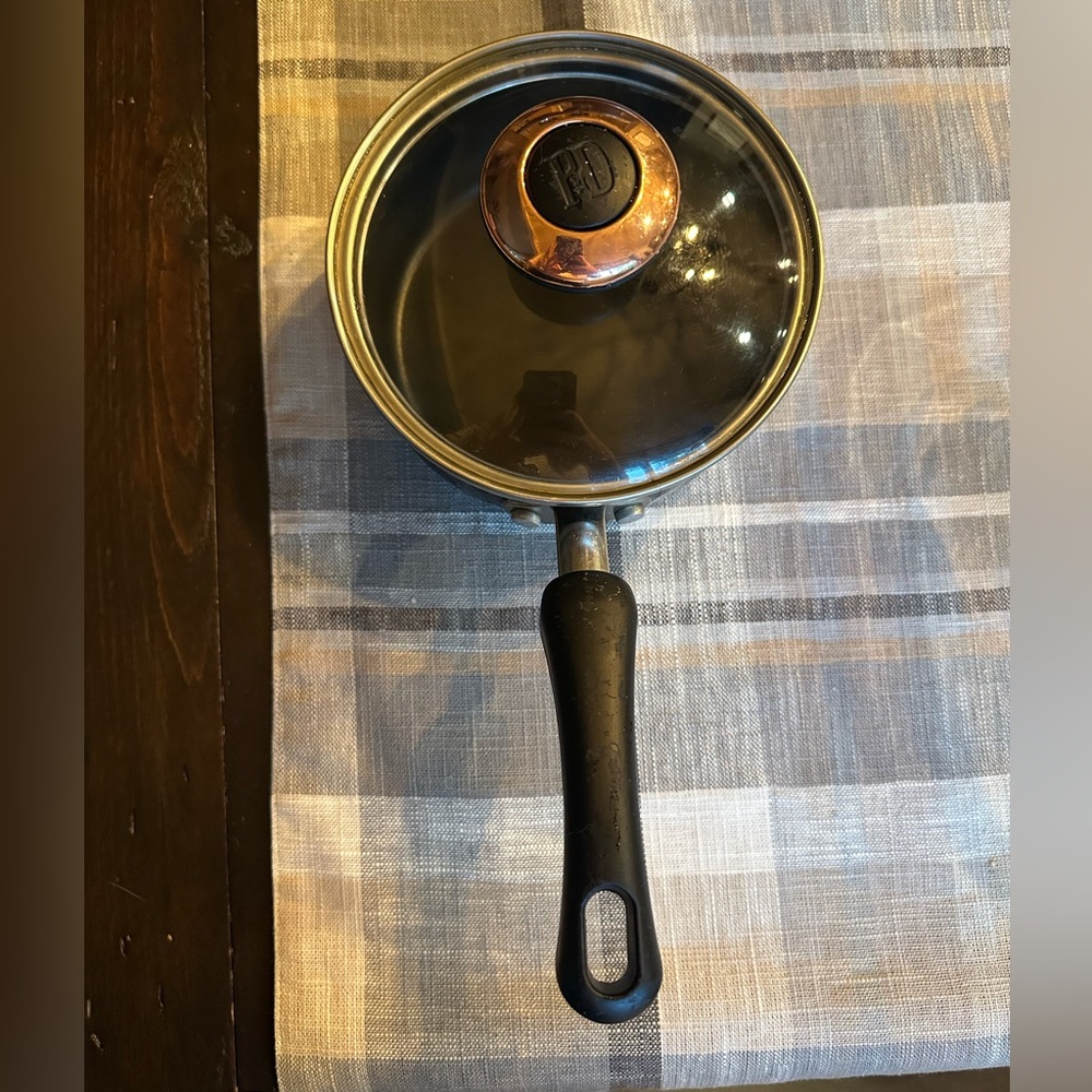 Paula Deen Copper and Black Saucepan with Lid